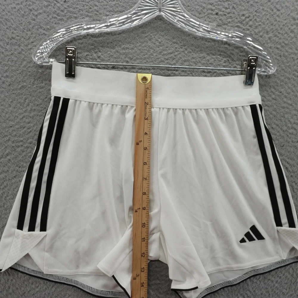Adidas Tiro 23 Womens Small Soccer Shorts White Black Athletic NEW